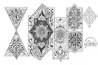 3 forearm bands with first names of my daughters Lucie Ella Lea tattoo design idea