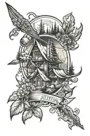 camp Jupiter 2 lines tattoo design idea