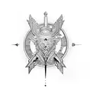 annubis dios egipcio tattoo design idea