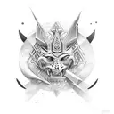annubis dios egipcio tattoo design idea