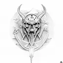annubis dios egipcio tattoo design idea