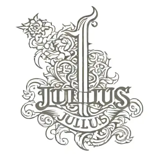 Julius  name tattoo tattoo design idea
