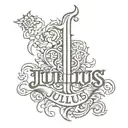Julius  name tattoo tattoo design idea