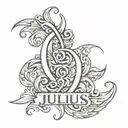 Julius  name tattoo tattoo design idea