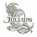 Julius  name tattoo tattoo design idea