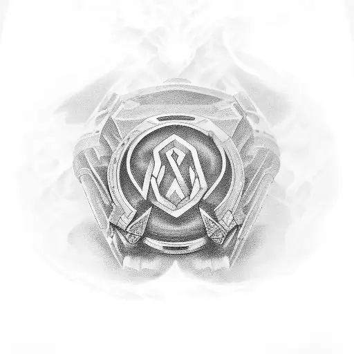 infite symbol wrapping from chest to upper arm tattoo design idea