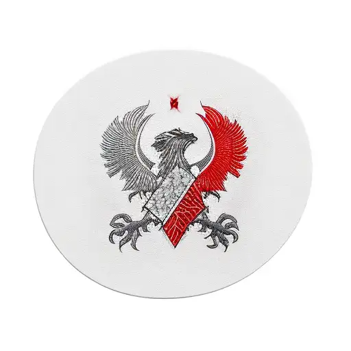 Skenderbeg with albanian flag tattoo design idea