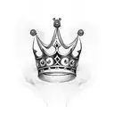a kings crown with ace symbol along with the angels of heaven  tattoo design idea