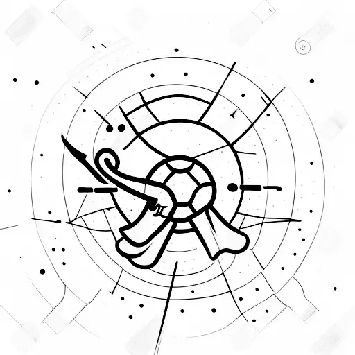 walking cane with cricket ball on the bottom tattoo design idea