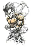 Vegeta lighting tattoo design idea