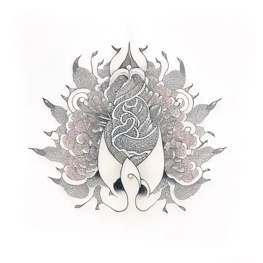 vulva tattoo design idea