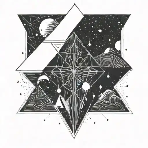 Night sky tattoo design idea