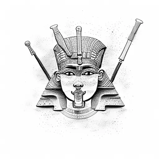 Ancient Egyptian hieroglyphics tattoo design idea