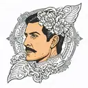 Freddie mercury from Break Free music video outfit tattoo design idea