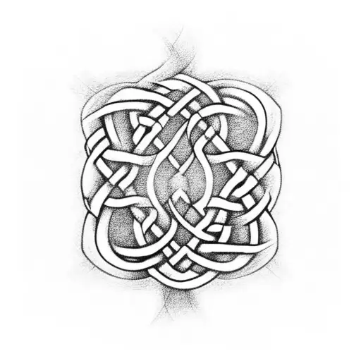 combination of Celtic fatherhood knot and sailor knot for the bicep tattoo design idea