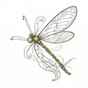Coraline key with dragonfly wings  tattoo design idea