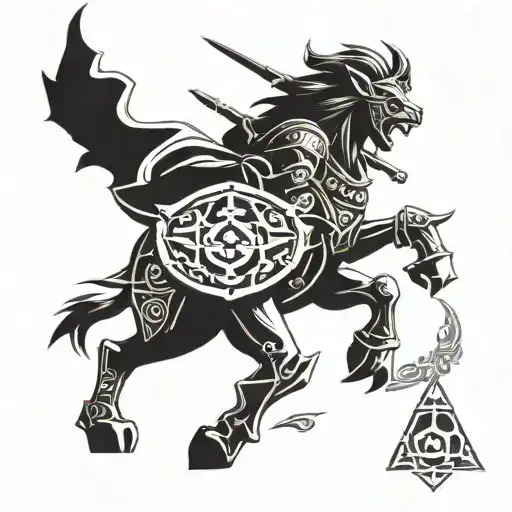 jin g jang zelda twilight princess tattoo design idea