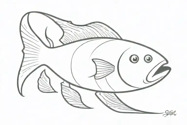 fish outline tattoo tattoo design idea
