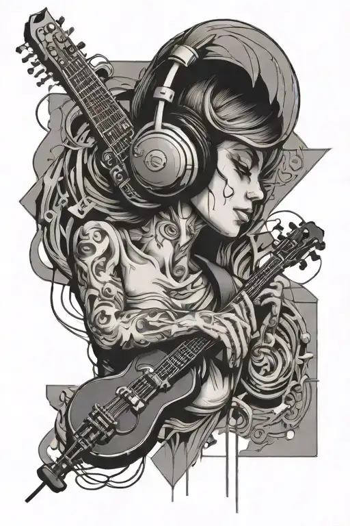 music lover software engineer tattoo design idea