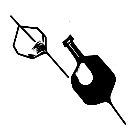 wine tattoo design idea