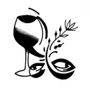 wine tattoo design idea