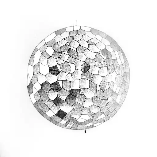 disco ball tattoo design idea