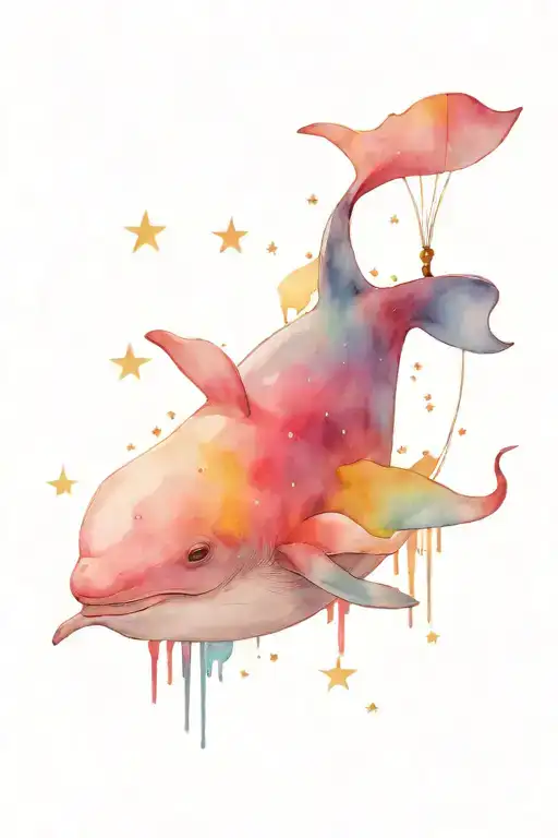 starry sky bts with whale, circus of wandering children, star compass ateez tattoo design idea