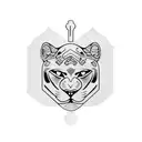 A computer keyboard with keys shaped like panthers, representing the creator's love for technology and wildlife tattoo design idea