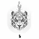 A computer keyboard with keys shaped like panthers, representing the creator's love for technology and wildlife tattoo design idea