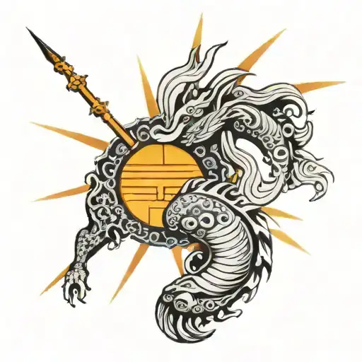 Sun god rah tattoo design idea