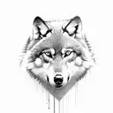 4 wolves tattoo design idea
