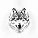 4 wolves tattoo design idea