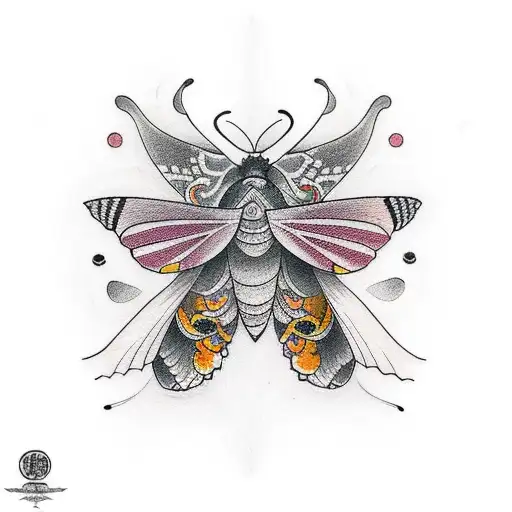 Moth tattoo design idea