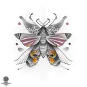 Moth tattoo design idea