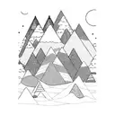 Mountain Scene tattoo design idea