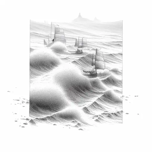 Let the tide carry you back to me tattoo design idea