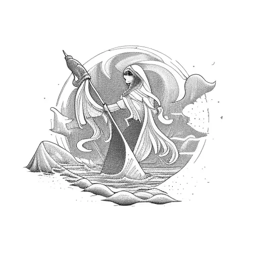 Let the tide carry you back to me tattoo design idea