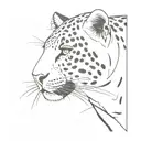 leopard outline climbing tattoo design idea