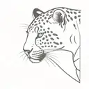 leopard outline climbing tattoo design idea