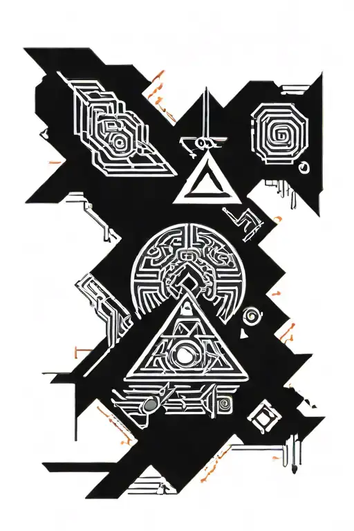 simplified tramp stamp tattoo design idea