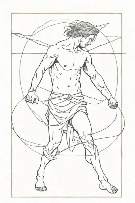 the man in the arena con una tattoo design idea