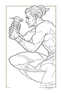 the man in the arena con una tattoo design idea