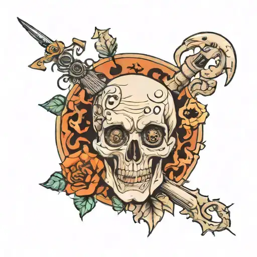 Create a tattoo image in honor of coloproctologist father who was born and died 17 tattoo design idea