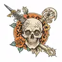 Create a tattoo image in honor of coloproctologist father who was born and died 17 tattoo design idea