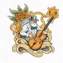 Create a tattoo image in honor of coloproctologist father who was born and died 17 tattoo design idea