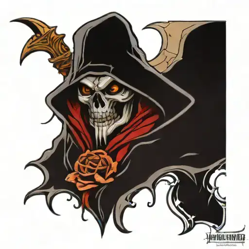 reaper moonlight tattoo design idea