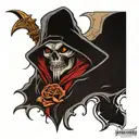 reaper moonlight tattoo design idea