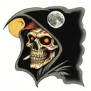 reaper moonlight tattoo design idea