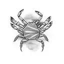 bow and arrow and a crab tattoo design idea