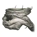 Dry twig bracelet tattoo on a male arm just above the wrist towards the elbow tattoo design idea